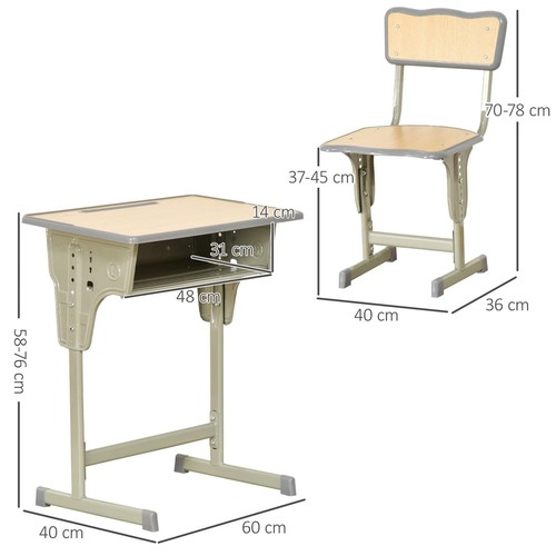 Banco scuola con sedia - banco, per