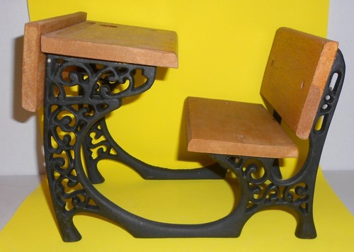 Banco scuola ghisa - /legno, ad